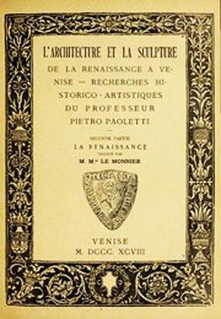 L'architecture et la sculpture de la Renaissance  Venise, tome 2 par Pietro Paoletti
