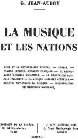 La musique et les nations par Georges Jean-Aubry