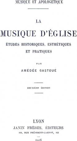 La musique d'glise : tudes historiques, esthtiques et pratiques par Amde Gastou