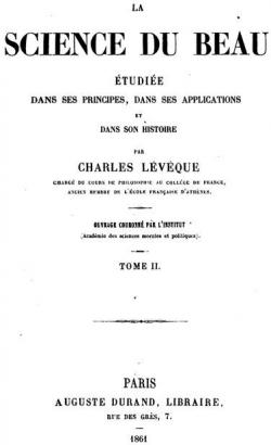 La Sciences du Beau, tome 2 par Charles Lvque
