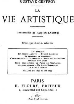 La vie artistique, tome 5 par Gustave Geffroy