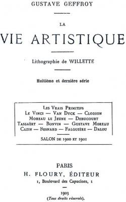 La vie artistique, tome 8 par Gustave Geffroy