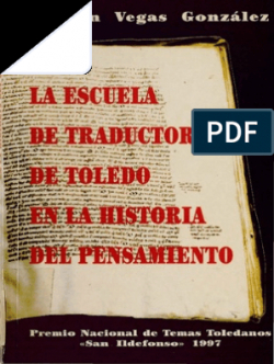 La escuela de traductores de Toledo en la historia del pensamiento par Serafin Vegas Gonzalez