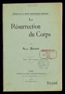 La Rsurrection du Corps par Annie Besant