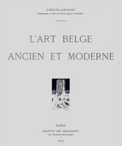 L'art Belge Ancien et Moderne par Hippolyte Fierens-Gevaert