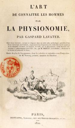 L'art de connaitre les hommes par la physionomie, tome 1 par Johann Caspar Lavater