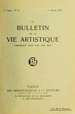 Le Bulletin de la Vie Artistique, Vol. 1 No. 1 - 1er Dc. 1919 par Flix Fnon