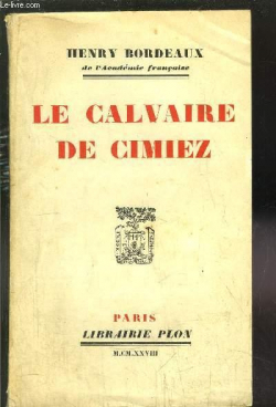 Le Calvaire de Cimiez par Henry Bordeaux