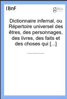 Le Dictionnaire infernal par Jacques Albin Simon Collin de Plancy