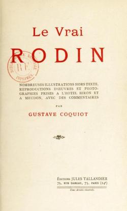 Le vrai Rodin par Gustave Coquiot