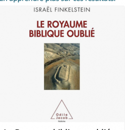 Le royaume biblique oubli par Israel Finkelstein