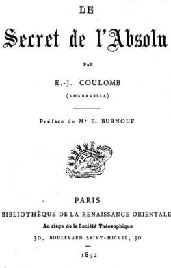 Le secret de l'absolu par E.J. Coulomb