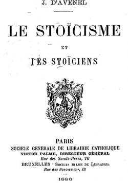 Le Stocisme et les Stociens par Joseph d' Avenel