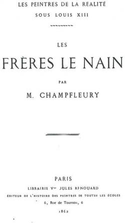 Les frres Le Nain par Jules Champfleury