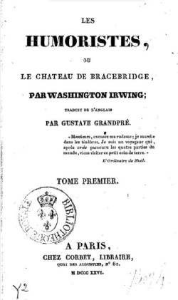 Les Humoristes, ou Le chteau de Bracebridge par Washington Irving