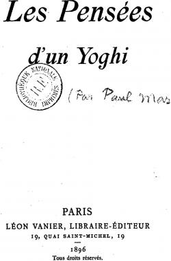 Les Penses d'un Yoghi, par Paul Masson