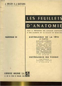 Les feuillets d'anatomie, tome 11 : ostologie de la tte et du tronc par Jacques Brizon