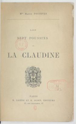Les sept poussins de la Claudine par Marie Poitevin