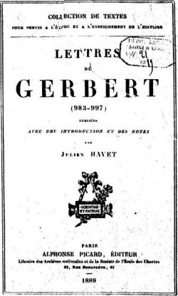Lettres de Gerbert (983-997) par Julien Havet