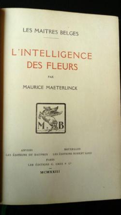 L'intelligence des fleurs par Maeterlinck