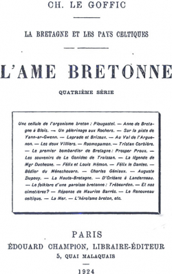 L'me Bretonne - Quatrime srie par Charles Le Goffic