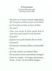 L'tranger - Extrait de ''Petits pomes en prose'' par Charles Baudelaire