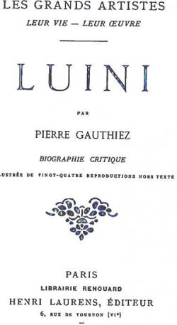 Les Grands Artistes : Luini  par Pierre Gauthiez