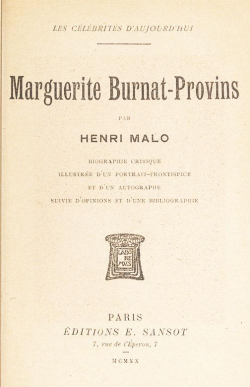 Marguerite Burnat-Provins par Henri Malo