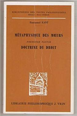 Mtaphysique des moeurs : Doctrine du droit (Edition 1979) par Emmanuel Kant