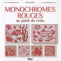 Monochromes rouges au point de croix par Brigitte Roquemont