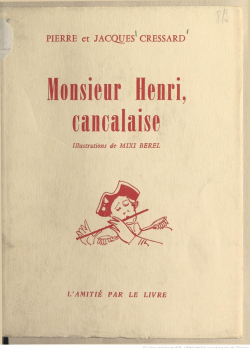 Monsieur Henri, cancalaise par Pierre et Jacques Cressard