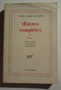 Oeuvres compltes, tome 2 par Roger Gilbert-Lecomte