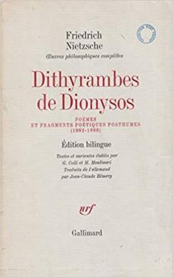 Dithyrambes de Dionysos par Friedrich Nietzsche