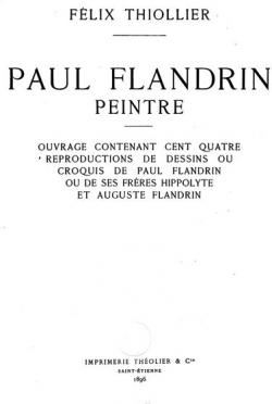 Paul Flandrin peintre par Flix Thiollier
