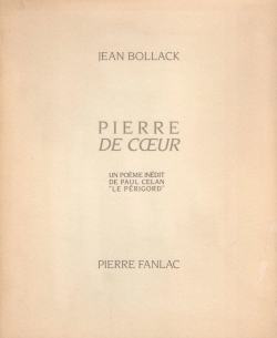 Pierre de coeur par Jean Bollack