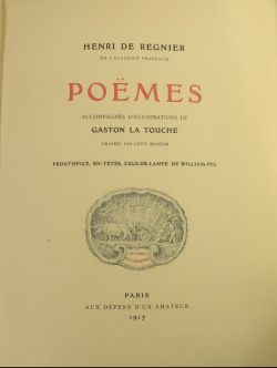 Pomes divers par Henri de Rgnier