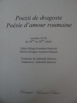 Posie d'amour roumaine par Gabrielle Danoux