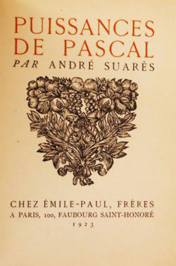 Puissances de Pascal. par Andr Suars