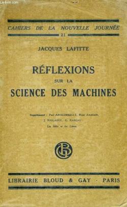 Rflexions sur la science des machines par Jacques Lafitte (II)