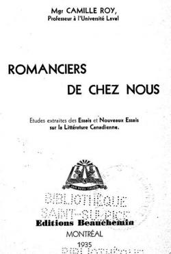 Romanciers de chez nous par Camille Roy (IV)