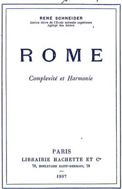 Rome, Complexit et Harmonie par Ren Schneider
