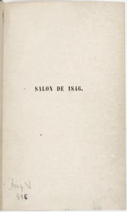 Salon de 1846 par Charles Baudelaire
