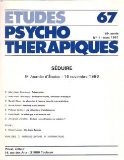 Etudes Psychothrapiques, n67 : Sduire par Revue Etudes Psychothrapiques