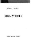 Signatures par Robert Guiette