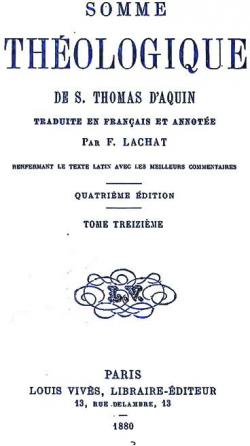 Somme thologique, tome 13 par Saint Thomas d'Aquin