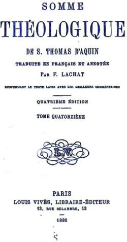 Somme thologique, tome 14 par Saint Thomas d'Aquin