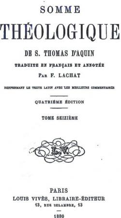 Somme thologique, tome 16 par Saint Thomas d'Aquin