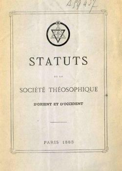 Statuts de la Société Théosophique d'Orient et d'Occident par Société Théosophique d'Orient et d'Occident
