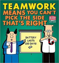 Teamwork means you can't pick the side that's right par Scott Adams
