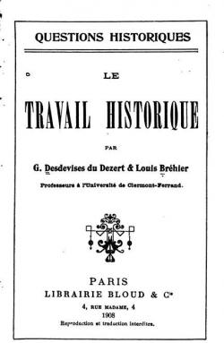 Le travail historique par Louis Brhier